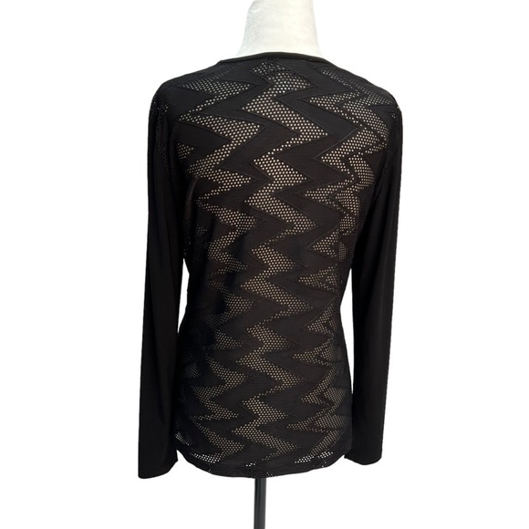 JOSEPH Ribkoff Black Long Sleeve Asymmetric Top Size 8 - Picture 6 of 10